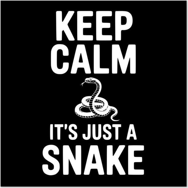Keep Calm It's Just a Snake Wall Art by Frank Ring