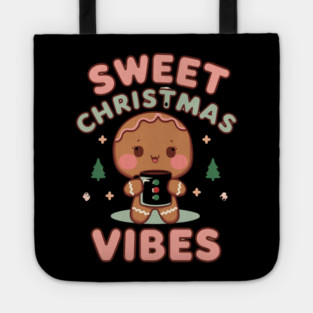 Sweet Christmas Vibes Gingerbread Latte Tote