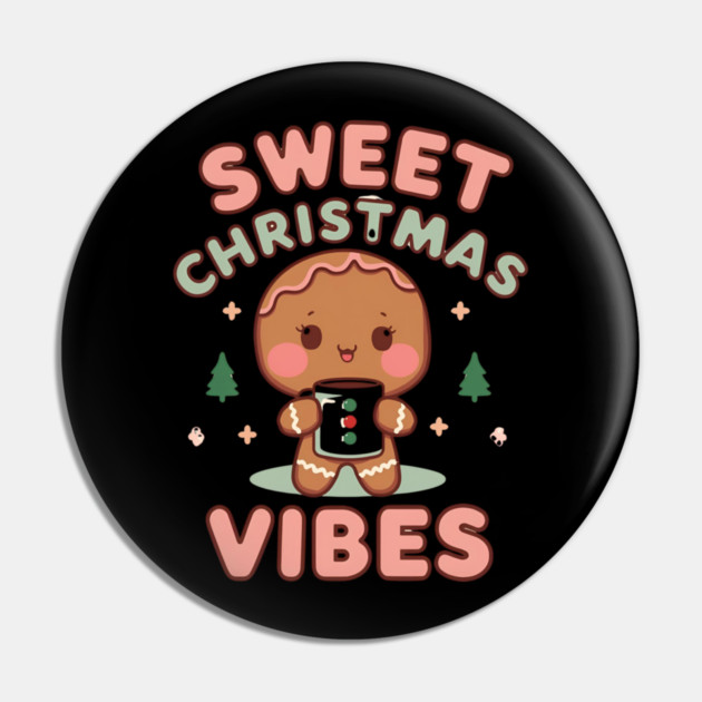 Sweet Christmas Vibes Gingerbread Latte Pin by Ink Lines