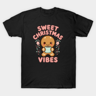Kawaii Gingerbread Girl Sweet Christmas Vibes T-Shirt