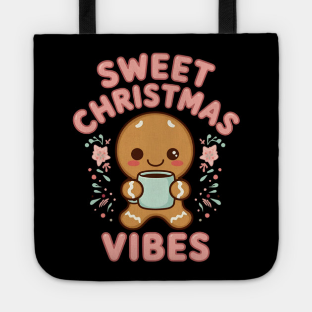 Kawaii Gingerbread Girl Sweet Christmas Vibes Tote by Ink Lines
