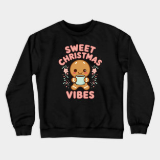 Kawaii Gingerbread Girl Sweet Christmas Vibes Crewneck Sweatshirt