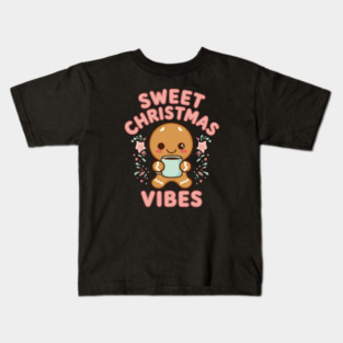 Kawaii Gingerbread Girl Sweet Christmas Vibes Kids T-Shirt