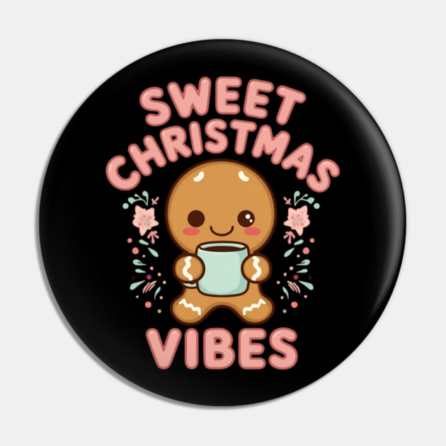 Kawaii Gingerbread Girl Sweet Christmas Vibes Pin by Ink Lines