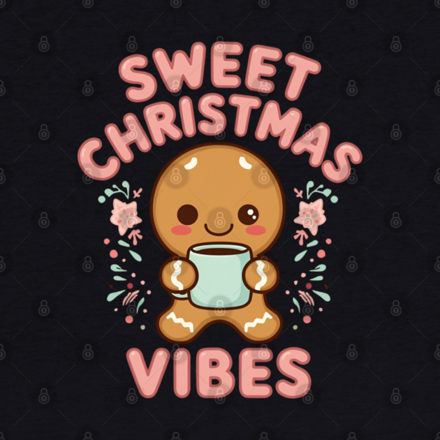 Kawaii Gingerbread Girl Sweet Christmas Vibes by Ink Lines