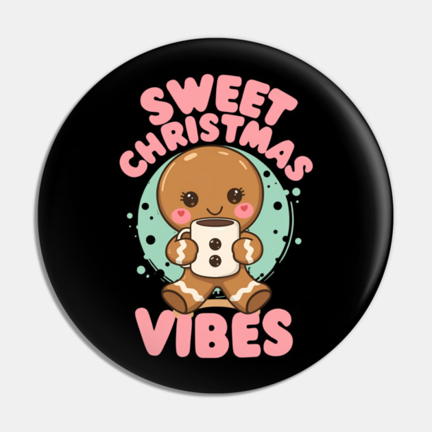 Sweet Christmas Vibes Gingerbread Cocoa Pin by Ink Lines