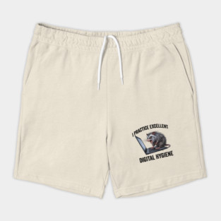 I Practice Excellent Digital Hygiene, Feral Computer Possum Shorts