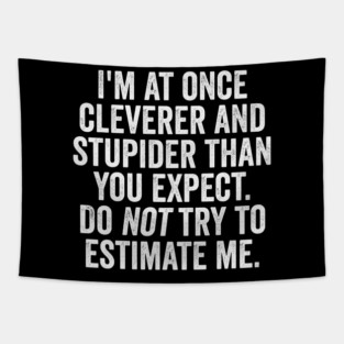 I'm At Once Cleverer And Stupider Than You Expect. Do NOT Try To Estimate Me. Tapestry