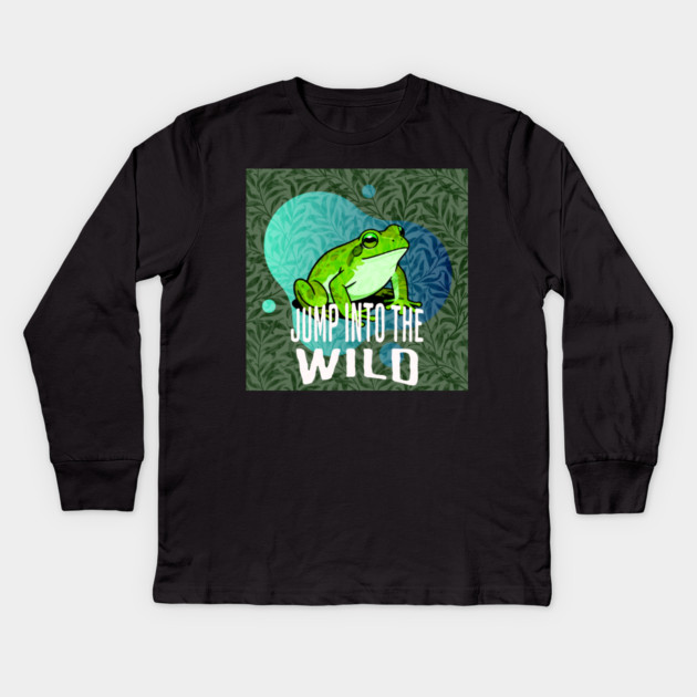 frog Kids Long Sleeve T-Shirt by Pixel Threads 