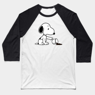 Dog - Coffee Baseball T-Shirt