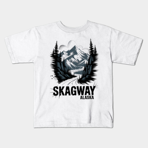 Alaska Skagway Kids T-Shirt by JessArty