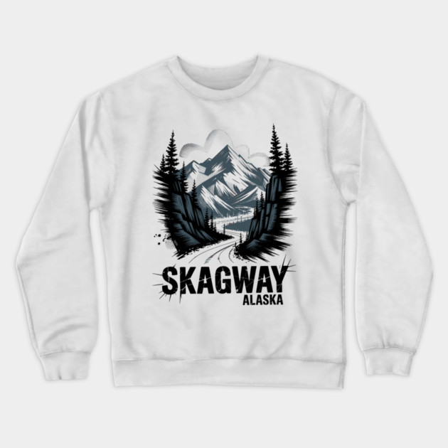 Alaska Skagway Crewneck Sweatshirt by JessArty
