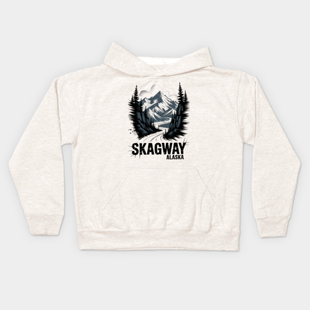 Alaska Skagway Kids Hoodie by JessArty