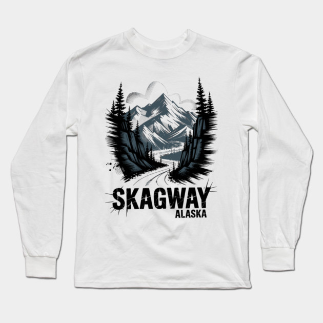 Alaska Skagway Long Sleeve T-Shirt by JessArty