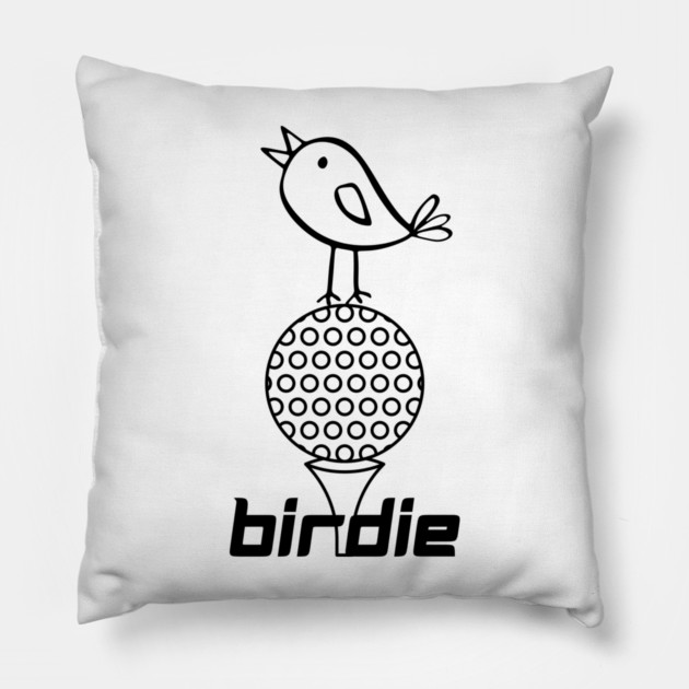 Funny Golf Pun Doodle Graphic Tee Pillow by TurnEffect