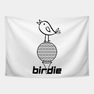 Funny Golf Pun Doodle Graphic Tee Tapestry