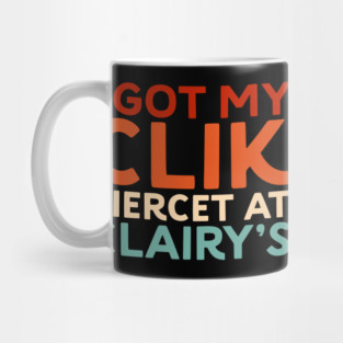I Got My Clik Pierced at Clairy’s – Funny Parody Design Mug