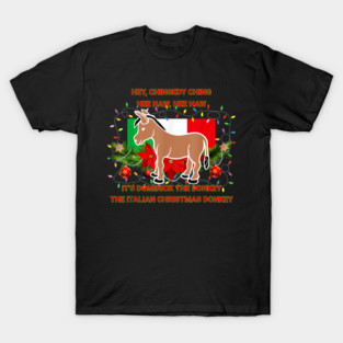 Funny Christmas Italian Christmas Donkey Dominick The Donkey T-Shirt