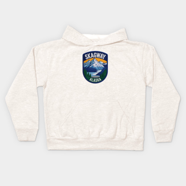 Skagway Alaska Kids Hoodie by JessArty