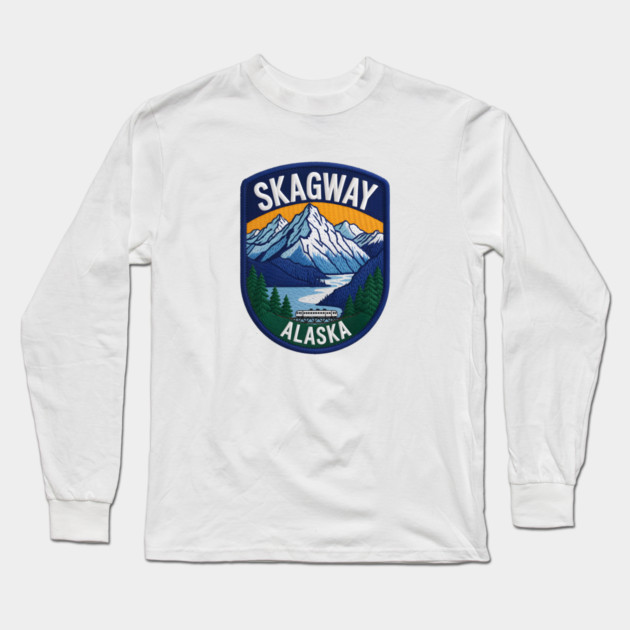 Skagway Alaska Long Sleeve T-Shirt by JessArty