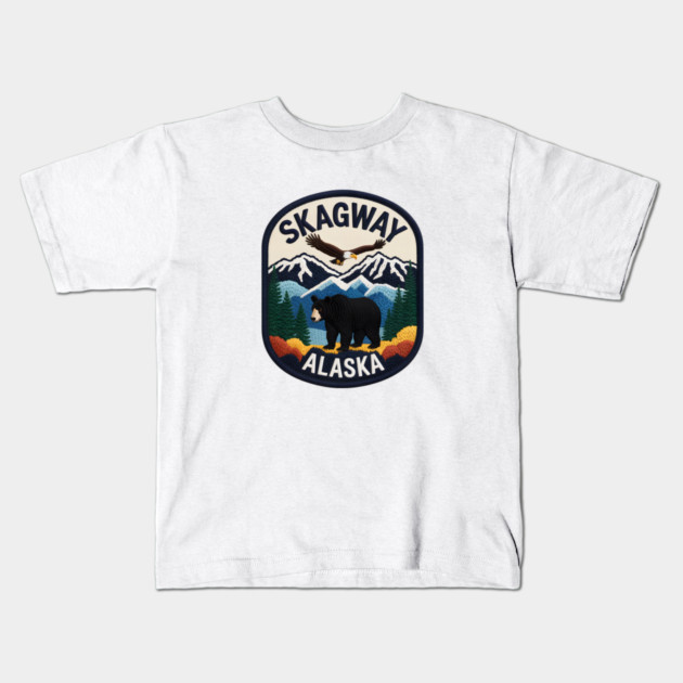 Alaska Skagway Kids T-Shirt by JessArty