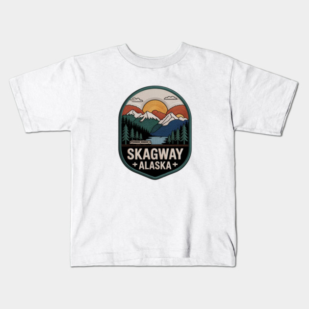 Alaska Skagway Kids T-Shirt by JessArty