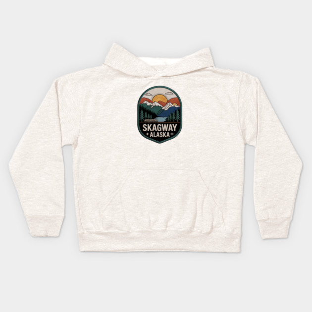 Alaska Skagway Kids Hoodie by JessArty