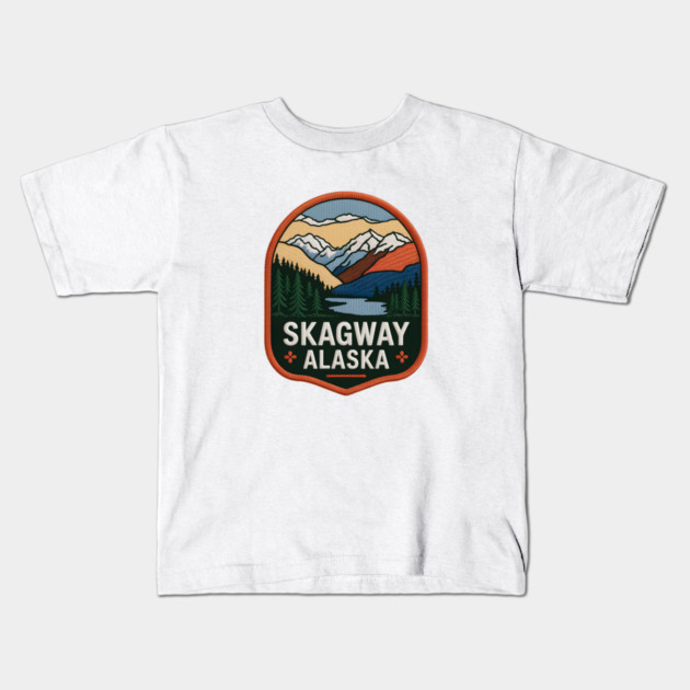 Alaska Skagway Kids T-Shirt by JessArty