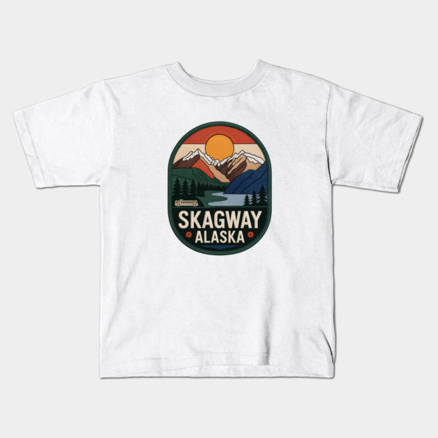 Alaska Skagway Kids T-Shirt by JessArty
