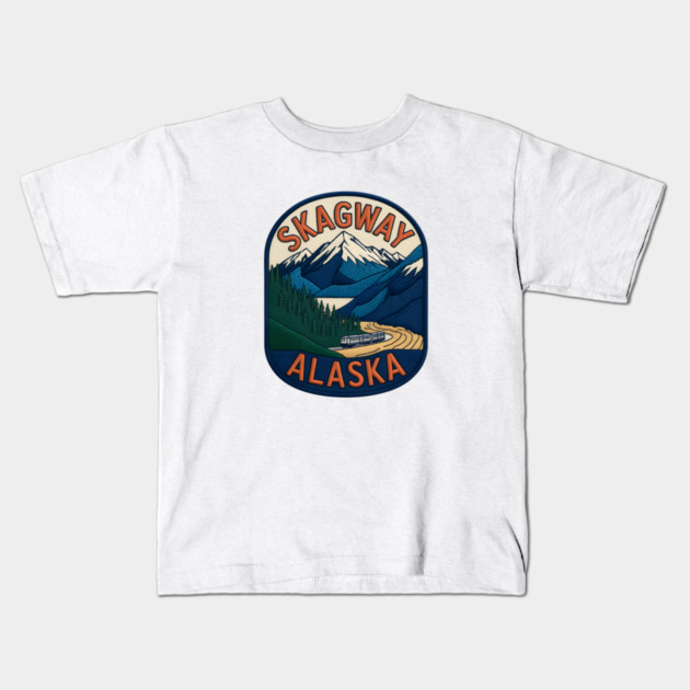 Alaska Skagway Kids T-Shirt by JessArty