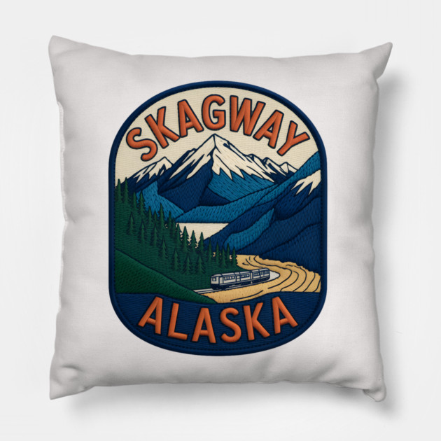 Alaska Skagway Pillow by JessArty