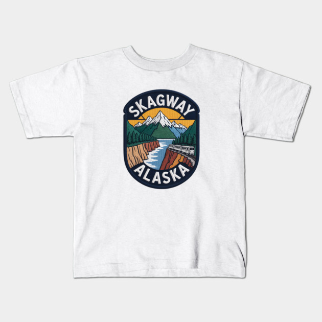 Alaska Skagway Kids T-Shirt by JessArty