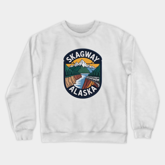 Alaska Skagway Crewneck Sweatshirt by JessArty