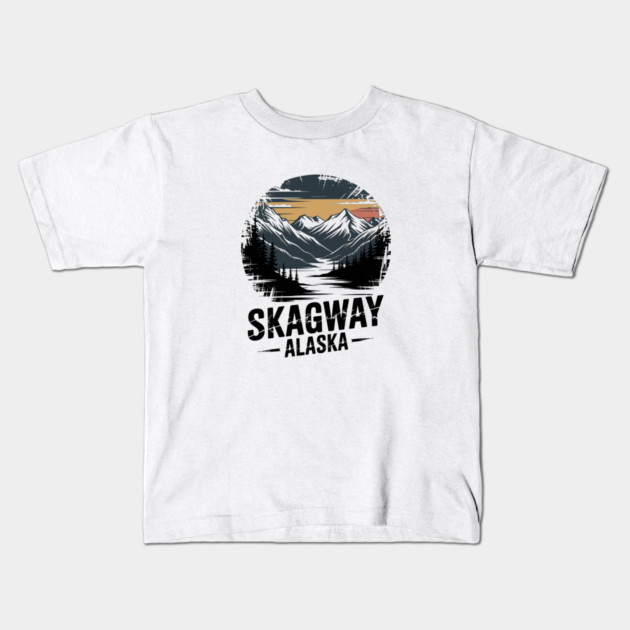 Alaska Skagway Kids T-Shirt by JessArty