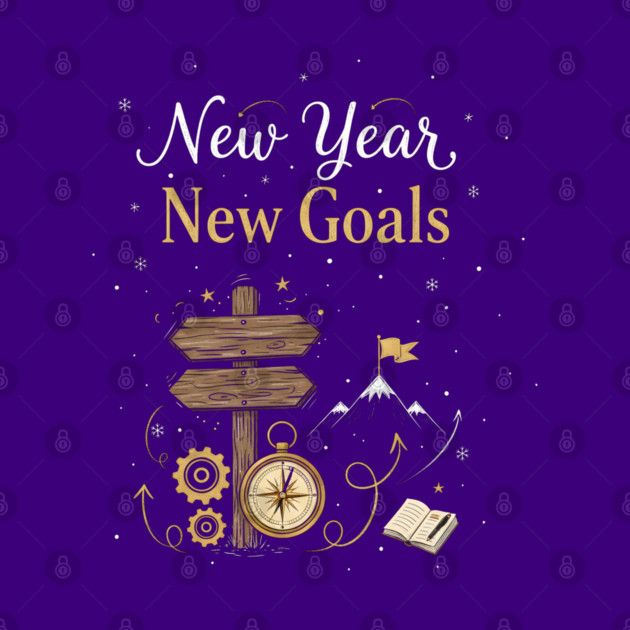 New Year New Goals by Creatifly Graphic Tees