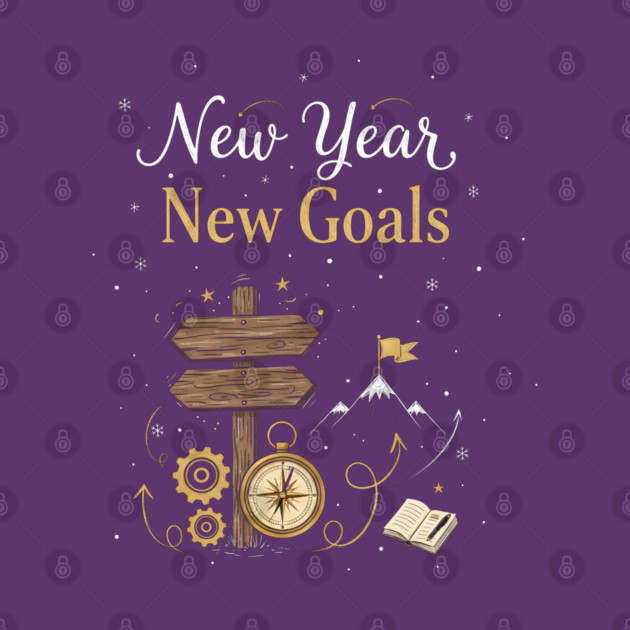 New Year New Goals by Creatifly Graphic Tees