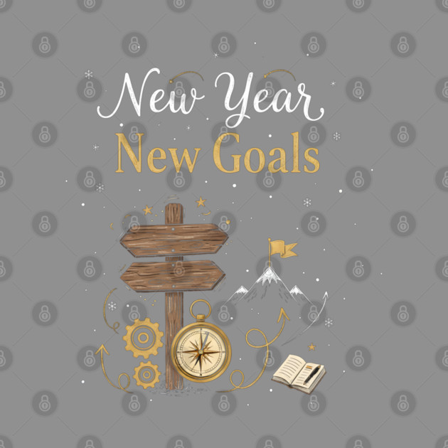 New Year New Goals by Creatifly Graphic Tees