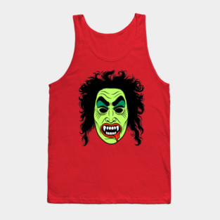 Vampire Halloween Mask w/ Hair Tank Top