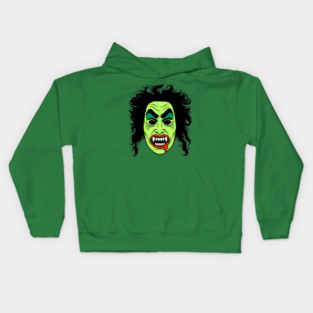Vampire Halloween Mask w/ Hair Kids Hoodie