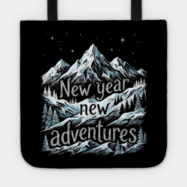 New Year New Adventures Tote by Creatifly Graphic Tees