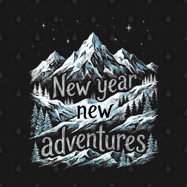 New Year New Adventures by Creatifly Graphic Tees