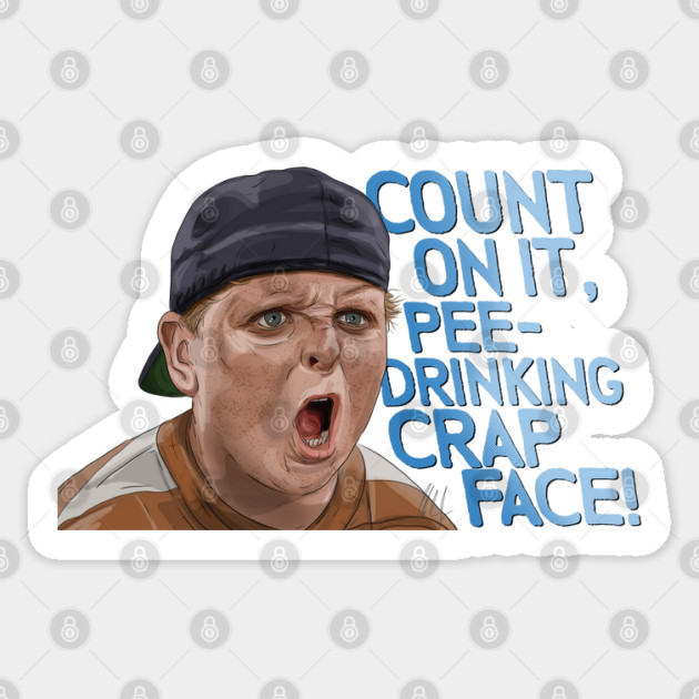 The Sandlot: Pee-Drinking Crap Face Sticker by 51Deesigns