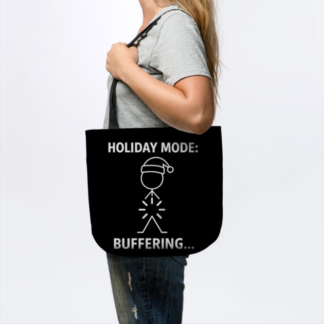 Holiday Mode Buffering Shirt – Funny Christmas Stick Figure Tee – Relatable Xmas Gift for Coworkers and Friends by Anne Lee
