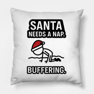 Minimal Santa Hat Christmas Shirt – Simple Festive Holiday Tee – Cute Xmas Gift for Friends and Family Pillow