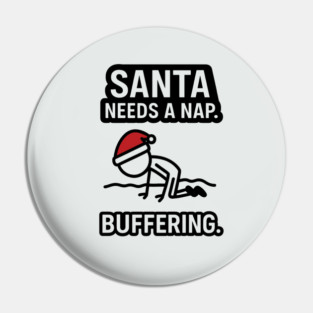 Minimal Santa Hat Christmas Shirt – Simple Festive Holiday Tee – Cute Xmas Gift for Friends and Family Pin