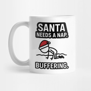 Minimal Santa Hat Christmas Shirt – Simple Festive Holiday Tee – Cute Xmas Gift for Friends and Family Mug