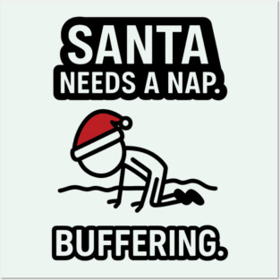 Minimal Santa Hat Christmas Shirt – Simple Festive Holiday Tee – Cute Xmas Gift for Friends and Family Posters and Art