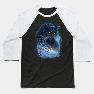 The Yule Cat: Jólakötturinn's Winter Hunger Baseball T-Shirt