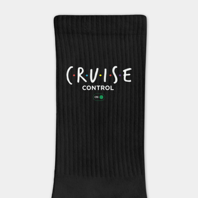 Cruise Control On - Funny Ship Vacation Retro Logo by UrbanLifeApparel