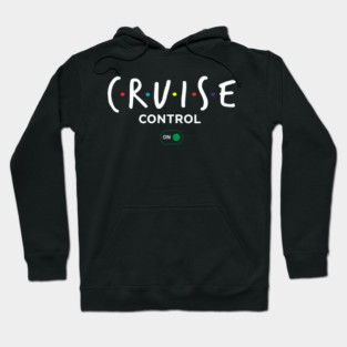 Cruise Control On - Funny Ship Vacation Retro Logo Hoodie